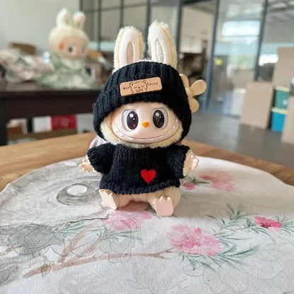 Knit Heart Sweater & Hat