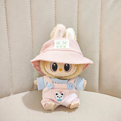 Knit Overall & Bucket Hat Set
